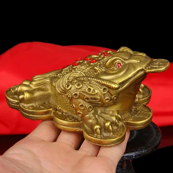 Čínske Feng shui medi Zhaocai dekorácie tri nohy ropucha peniaze ropucha