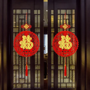 Čínsky jarný Festival Knoty Zlaté Fu Znaky Knotting Duté z Prívesok Domov Nový Rok Ornament