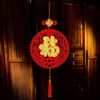 Čínsky jarný Festival Knoty Zlaté Fu Znaky Knotting Duté z Prívesok Domov Nový Rok Ornament