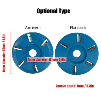 Šesť Zubov Moc drevorezbárstvo Disku Nástroj Frézovanie Fréza pre 16 mm, Clona uhlovú Brúsku