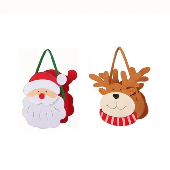Šťastné A Veselé Vianoce, Darček Taška Snehuliak Elk Tvar Candy Tašky Vianočné Party Dekorácie Pre Domov Navidad