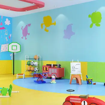 školou dekorácie, hviezdy, mesiac, farebné 3d stenu papiere nálepka pre deti izba