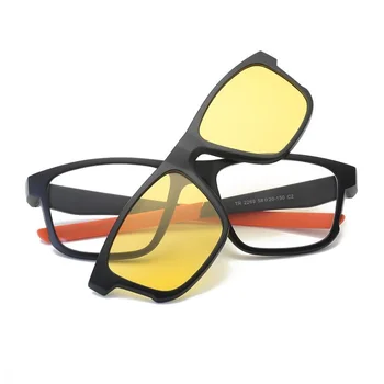 šírka-144 Nové magnetické nastaviť zrkadlo mužov TR90 rám, Športové krátkozrakosť, slnečné okuliare módne polarizované Night Vision Okuliare slnečné okuliare, rám