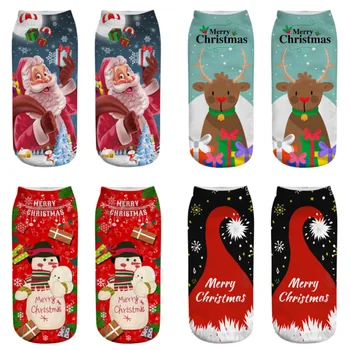 Ženské 3D Zimné Cartoon Vtipné Vianočné Ponožky Blázon Roztomilý Úžasná Novinka Tlač Cool Fashion Rozkošný Roztomilý Dizajn