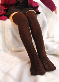 Ženy Jar Zrastov Extra Dlhé Boot Socking Nad Kolená Vysoké Teplé Ponožky, Pletené Nad Kolená Čierna Biela Červená Dlho Teplé Vysokej Tesné