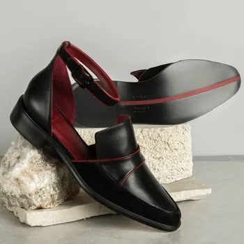 Ženy Sandále Letné Topánky 2020 Nové Členok Popruh Dámske Topánky Čierne/biele členkové Topánky Plus Veľkosť 34-43 Chaussure Femme