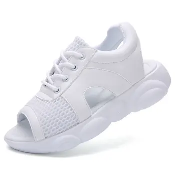 Ženy Sandále Ploché Bežné Biele Sandále Womans Topánky Módy 2020 Sandále Ženy Zapatos Verano Mujer 2020 Damesschoenen Schuhe