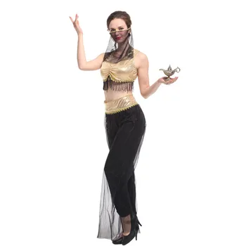 Ženy Sexy Aladdin Arabskom tanečníkov Cosplay Halloween nočný klub, Brušný Tanec Kostým Karneval Exotické Oblečenie divadelnú hru Arabských šaty