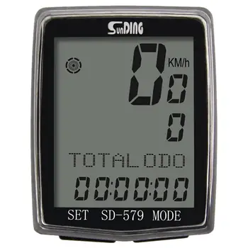 Žiadne Praktické Požičovňa počítadlo kilometrov LCD displej káblové počítač, Podsvietenie Tachometra pri Jazde na Bicykli s tlačidlo batérie SD-579A