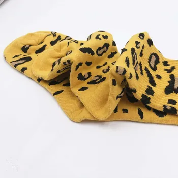 ženy jeseň zimné móda Leopard tlač Retro osobnosti nový príchod bavlna radi vtipné Príliv ponožky